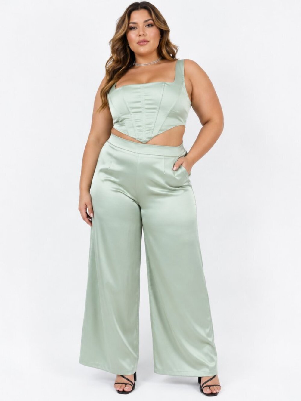Princess Polly Elias Corset Set NWT Sage Green Size 12